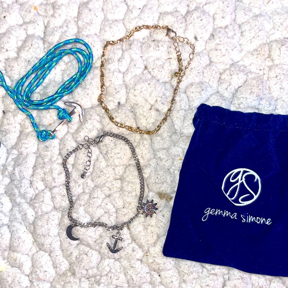 Three-piece bracelet or anklet set NWT